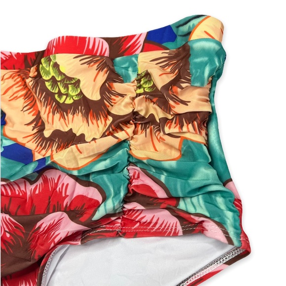 NEW Avid Love Tropical Floral High Waist Tummy Control Bikini Bottoms Size XL - Picture 4 of 8